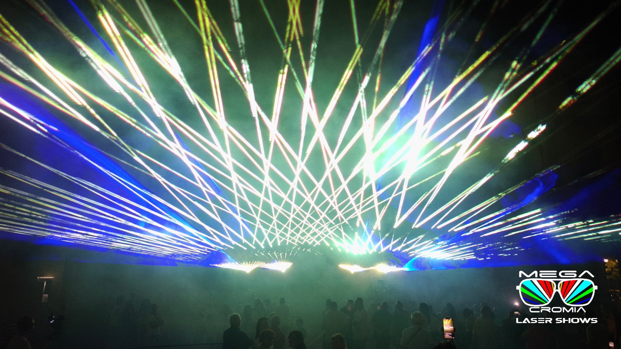 Spettacolo laser in piazza